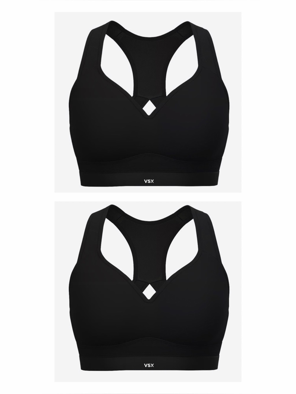 2 Pack - VSX Black High-Support Racerback Sports Bra